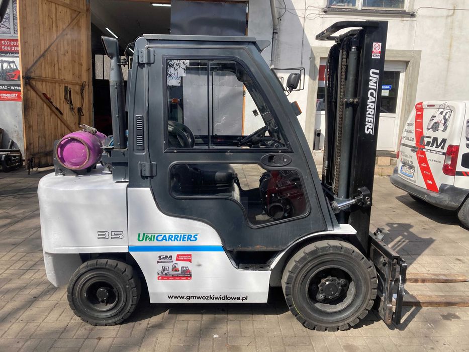 Wózek Widłowy Nissan Unicarriers 3500kg 2017R Pełna kabina ogrzewanie