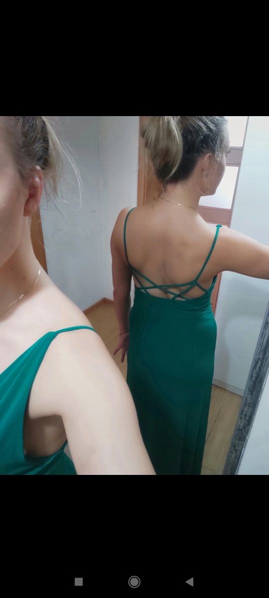 Sukienka długa zielona M/L