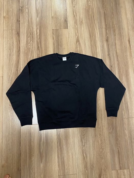 Оригінальний світшот від Gymshark, чорний світштот