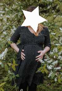 Sukienka ciążowa do karmienia Bonjour Mommy M w kropki czarna