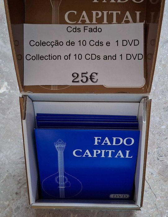 Fado Capital - Caixa com 10 CDs + 1 DVD dedicado ao fado - Artigo novo