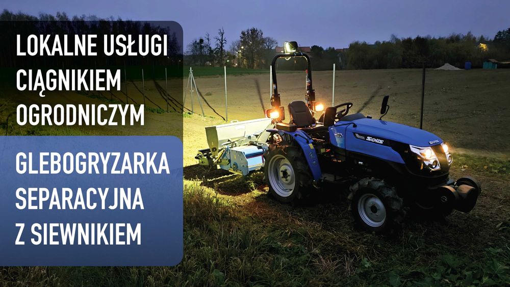 Glebogryzarka separacyjna. Wyrównywanie, spulchnianie, koszenie trawy.