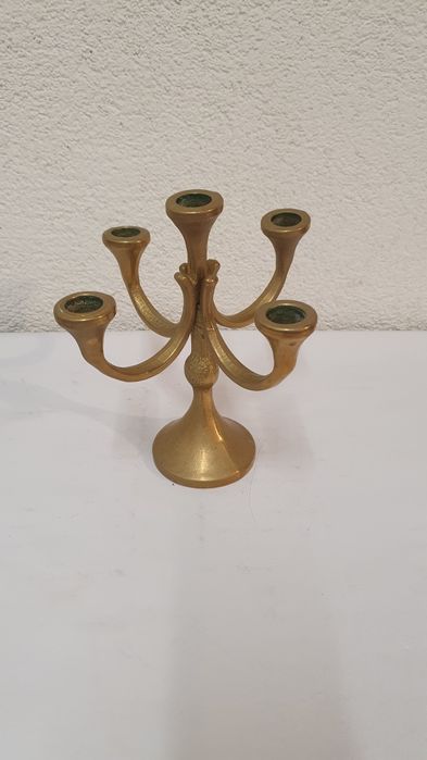Mosiężny swiecznik 5 ramienny 0.93kg