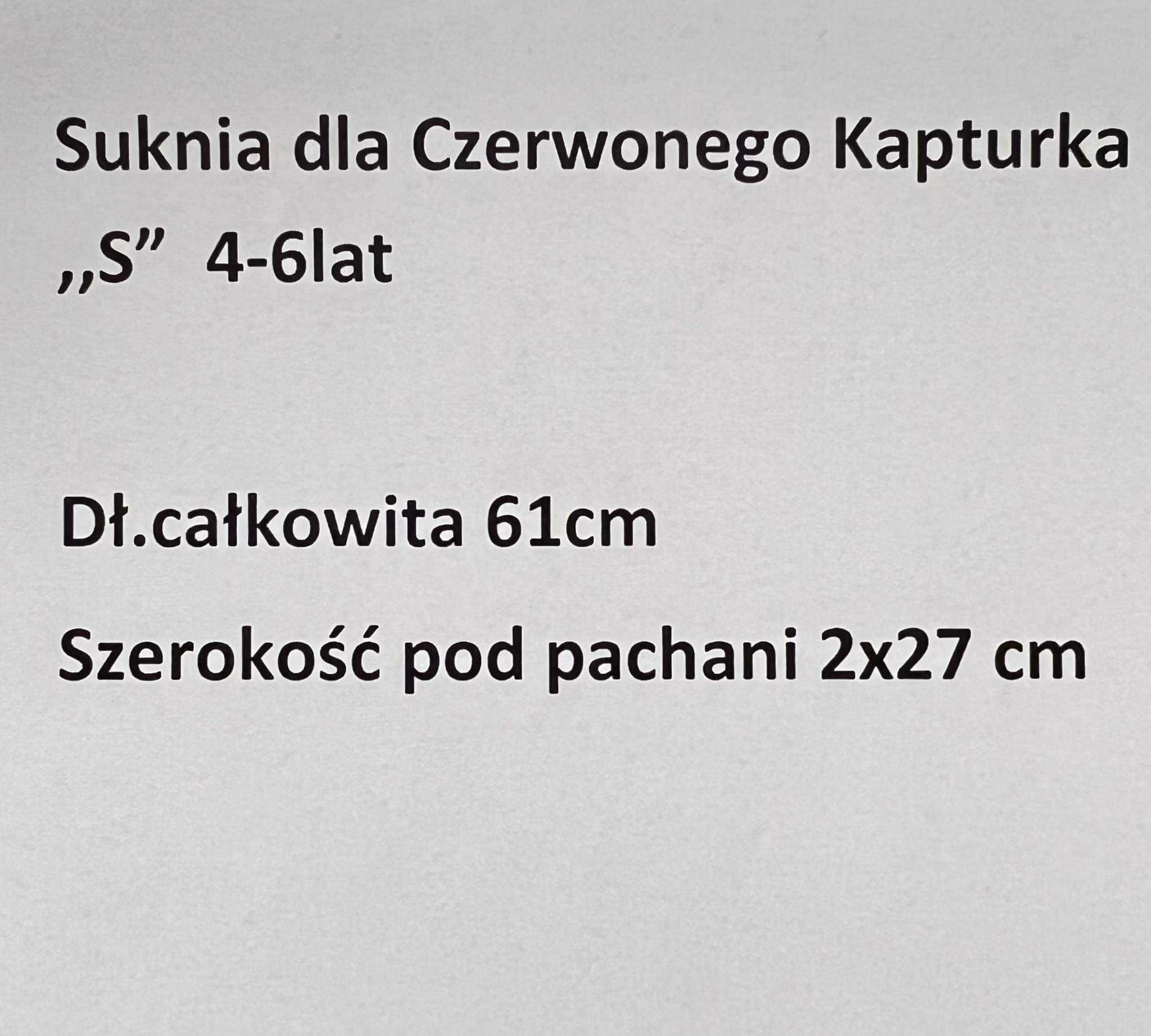 Czerwony kapturek strój