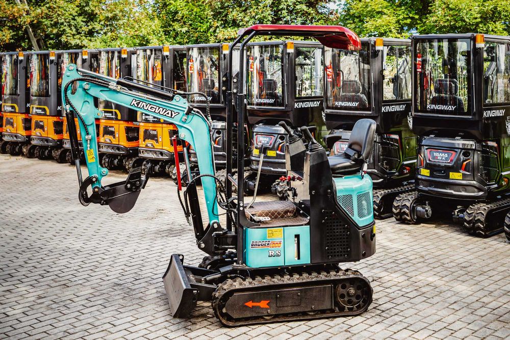 NOWA Minikoparka KINGWAY Bagger 1000J Ramię Skrętne