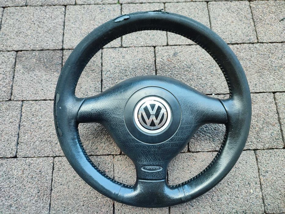 Kierownica Trójramienna Skóra VW Golf 4 Passat B5 Bora