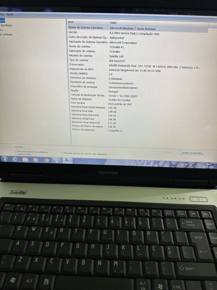 Toshiba Satellite L40