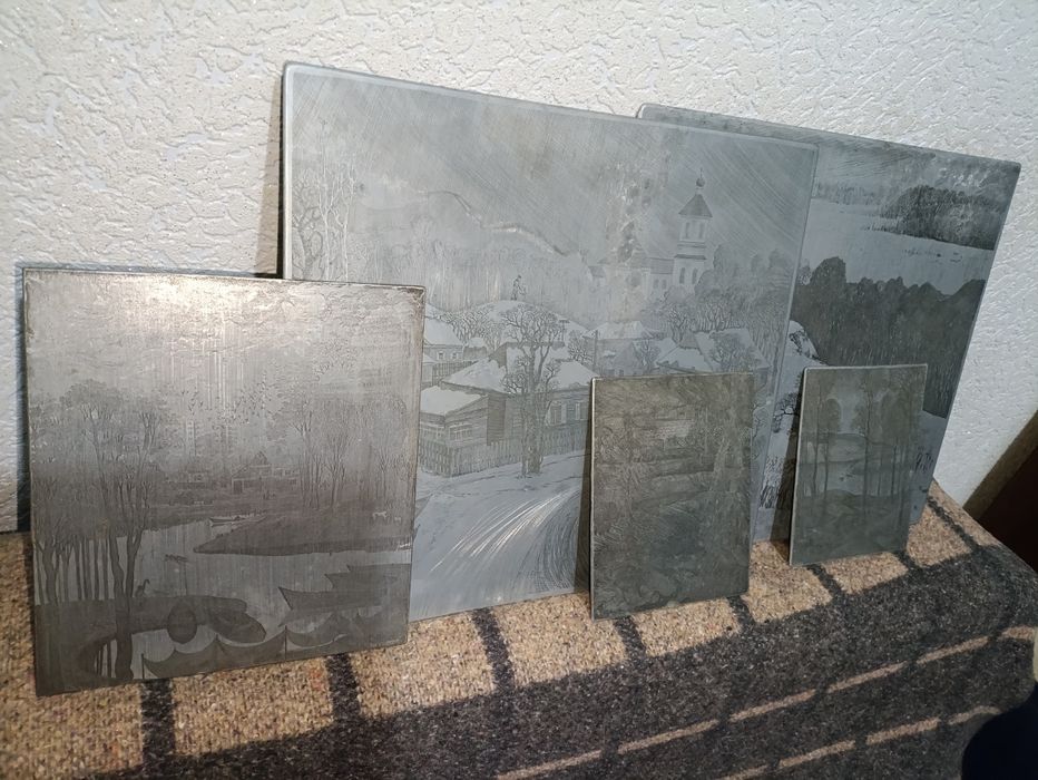 Рисунки на листах нержавейки