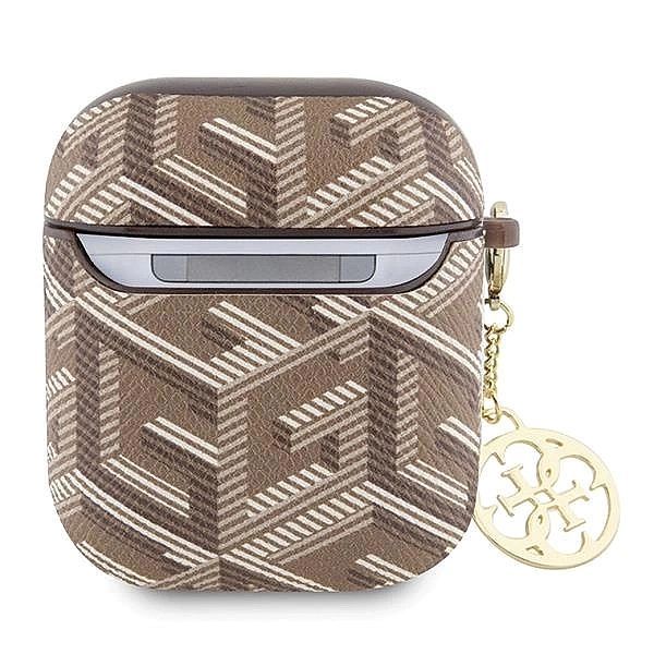 Etui Guess GCube Charm na AirPods 1/2 - brązowe