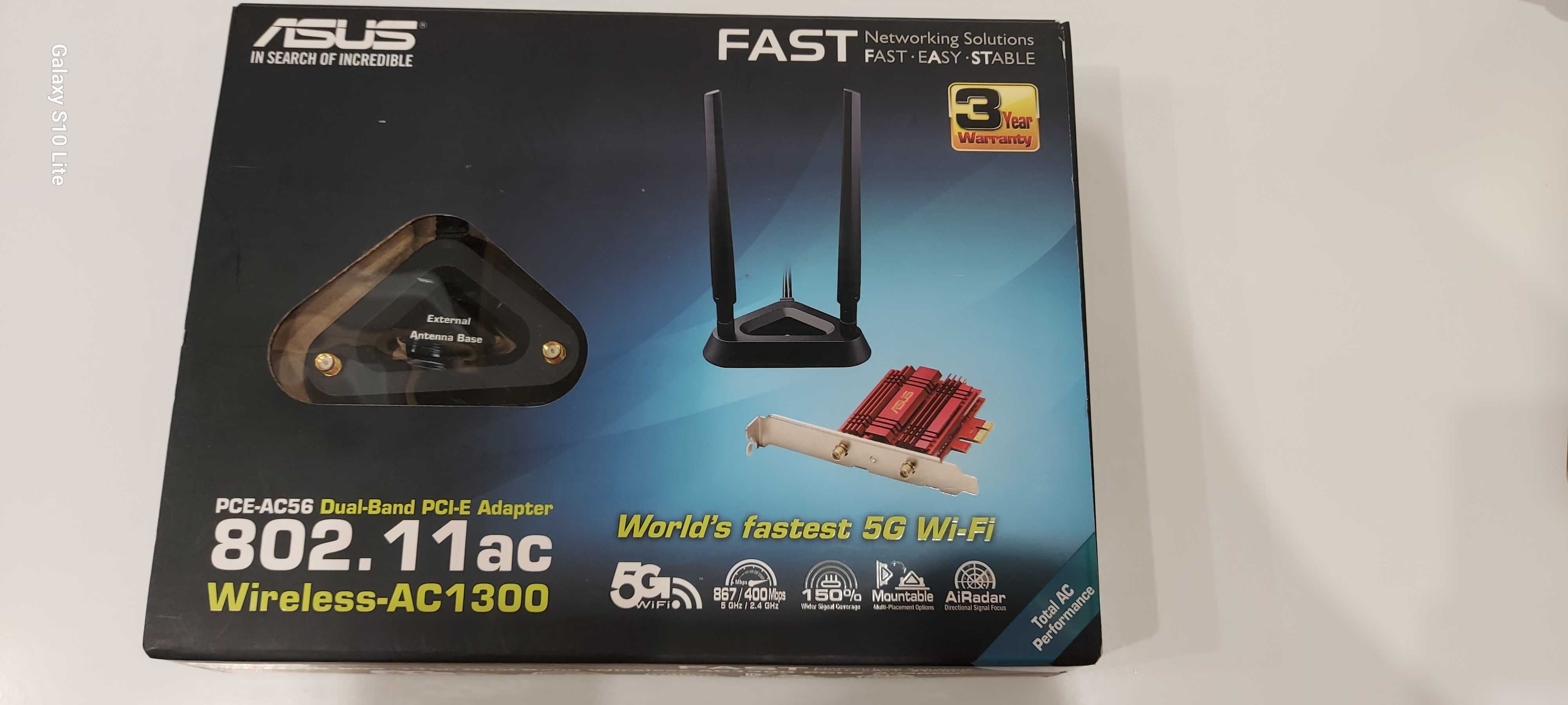 Karta sieciowa Wireless-AC1300 ASUS pce-ac56 802.11ac 5G wi-fi fast