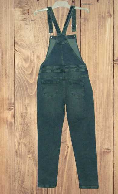 Ogrodniczki jeansowe spodnie bawełna + elastan zwężane S/M / 327O