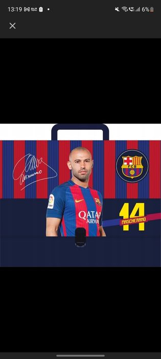 FC BARCELONA TECZKA A4 Z RĄCZKĄ na prace plastyczne, dla chłopaka 5314