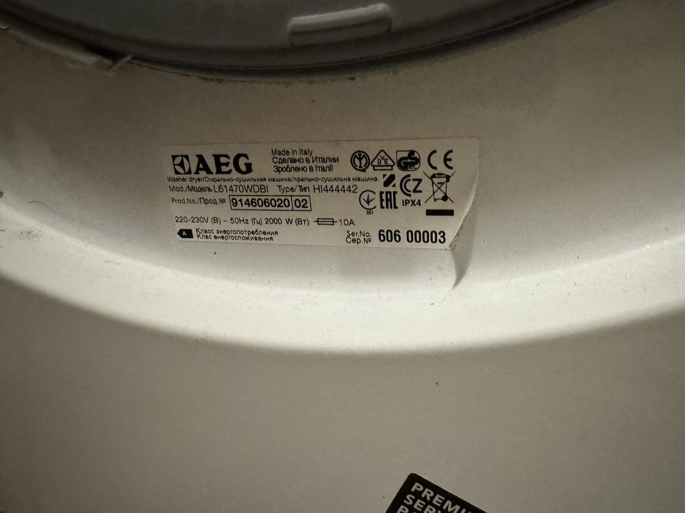 Pralko suszarka AEG L61470WDBI programator panel sterowania