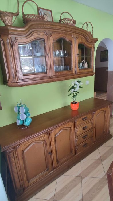 Witryna wisząca lite drewno