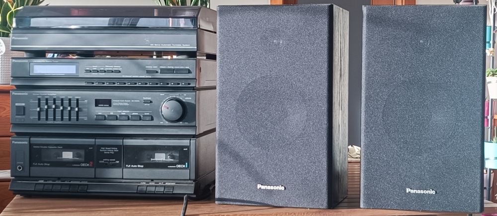 Aparelhagem Clássica Panasonic SA-HM35L COMPLETA (C/ Vinil, Duo Casset
