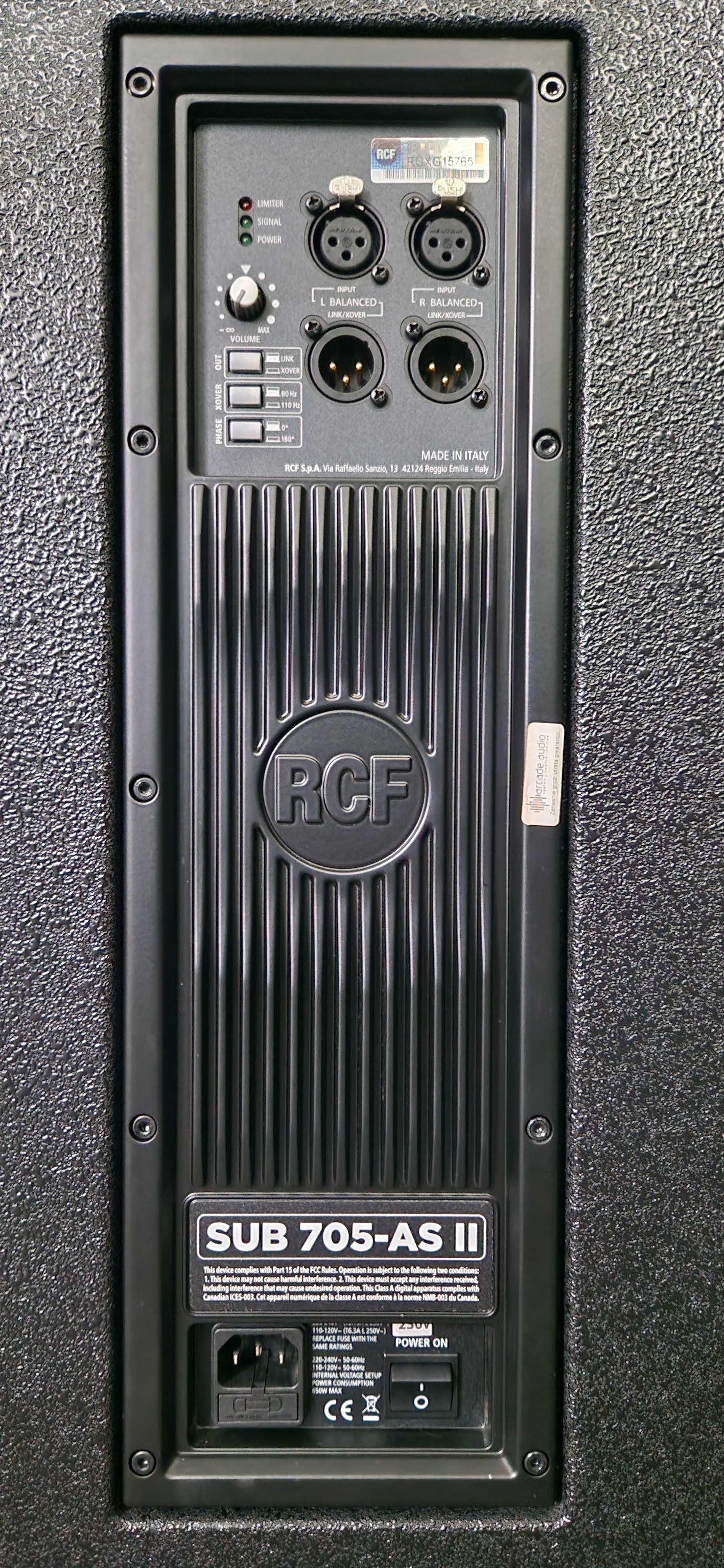Sobwoofery RCF SUB 705 - AS II + akcesoria