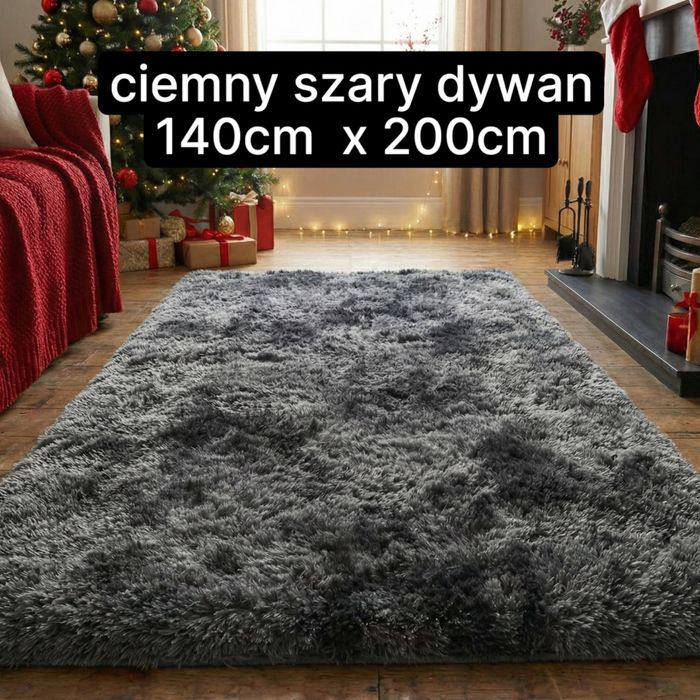 Dywan 140x200cm carpet nowy new szary grey odcienie szarości
