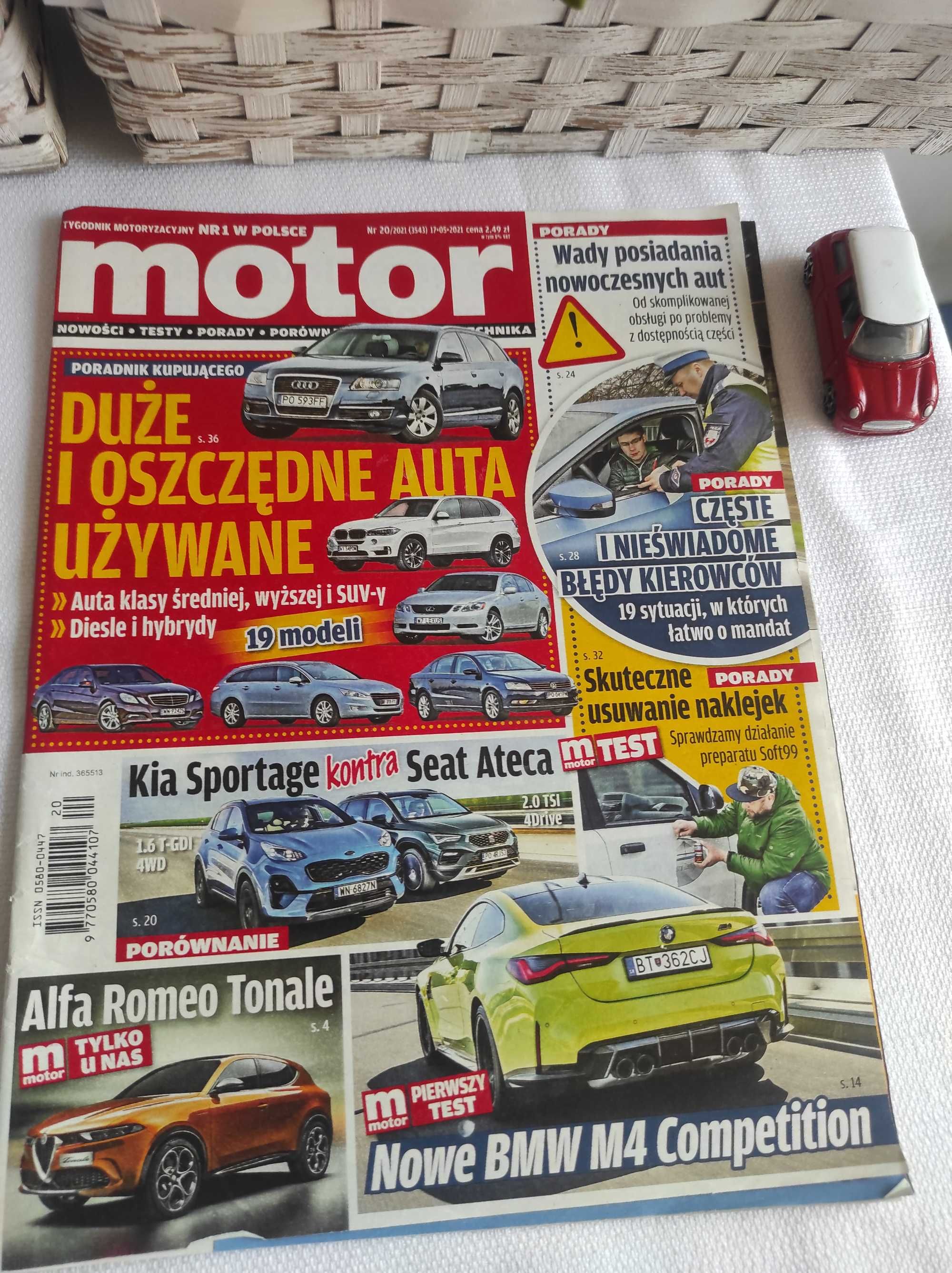 Czasopismo Motor WYSZUKAJ Auto 20/2021 M4 500 Sportage Arkana XC40