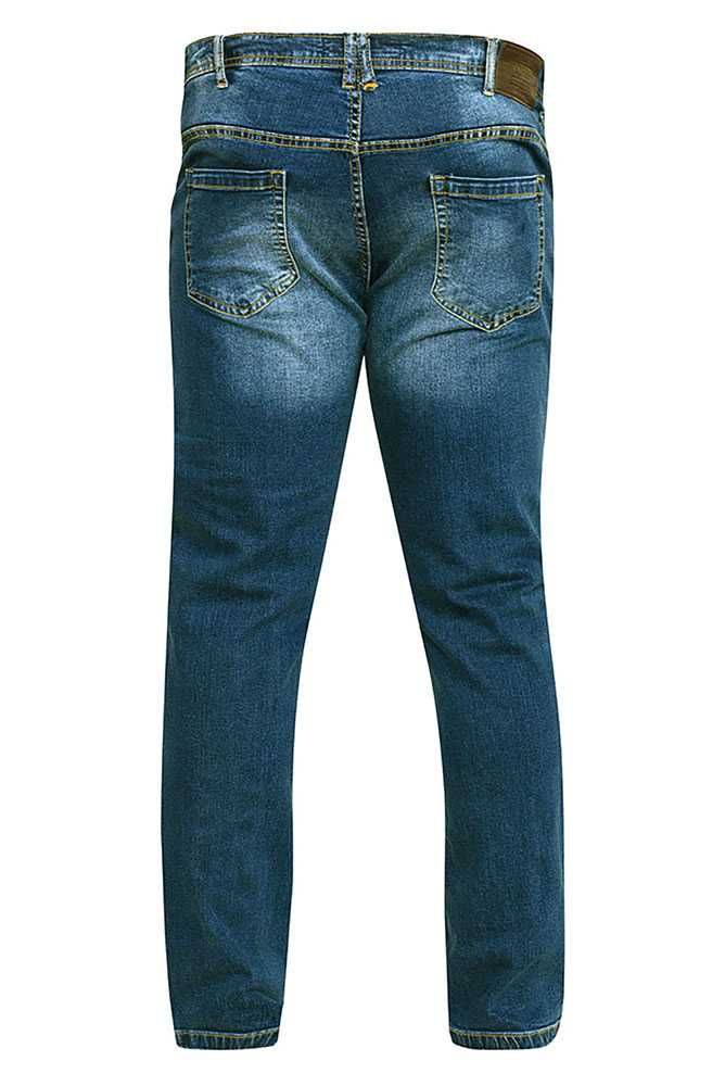 Стрейч-джинси D555 для великих чоловіків W58L34 обхват талії 147 см