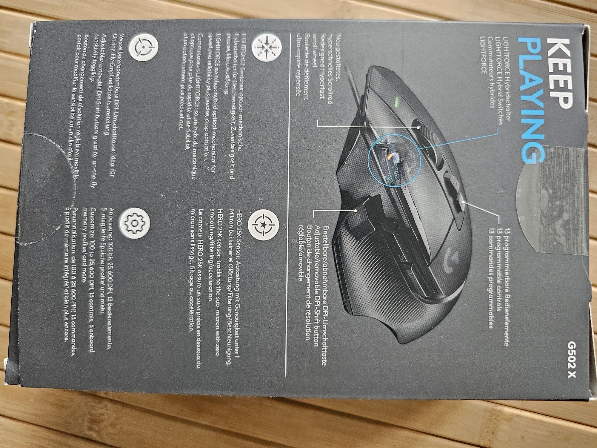 Logitech G502 X myszka gamingowa - nowa nie używana