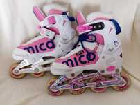 Rolki Łyżworolki Mico Twist Girl 33-36/22,5cm Hamulec Wwa