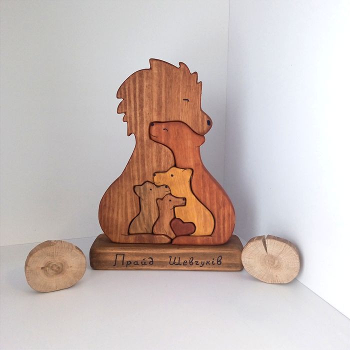 Сімейні пазли сувеніри з дерева Подарунок Декор Іграшки