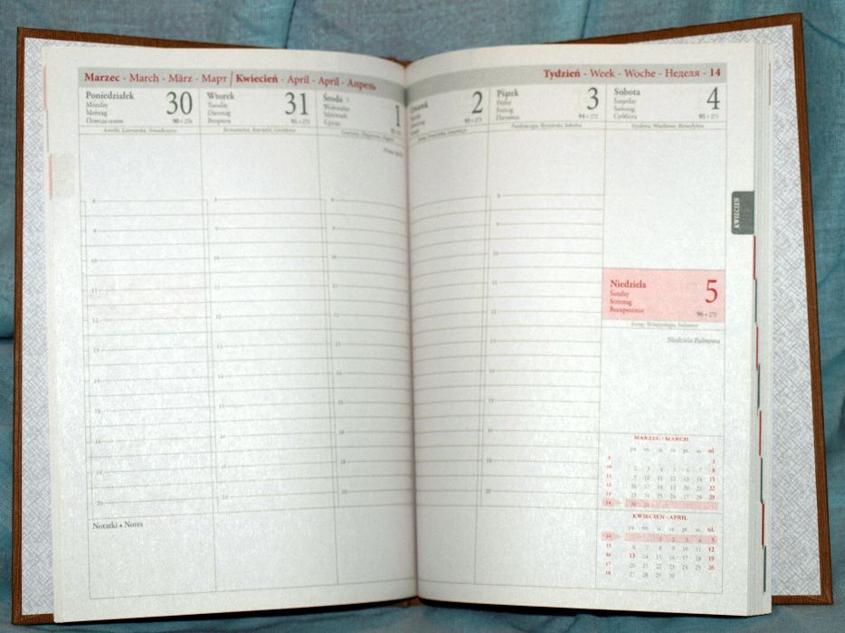 Kalendarz 2020 jako notatnik, A5, jasnobrązowy, ze strukturą