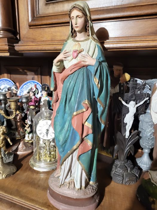 Stara figura Maryja Bolesna Matka Boża Serce Przebite