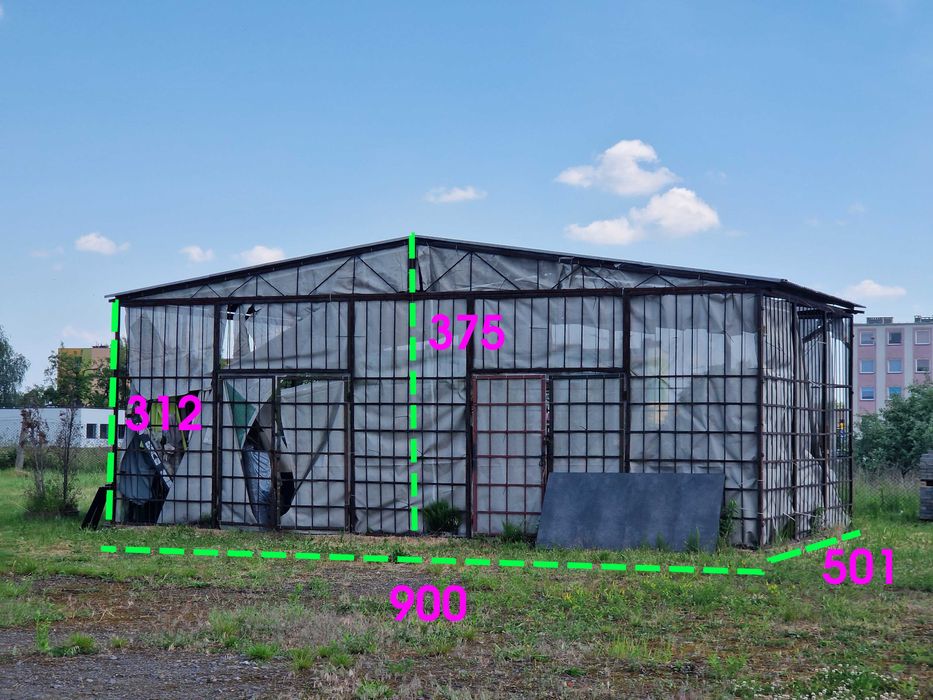 Sprzedam magazyn blaszany / wiatę stalową