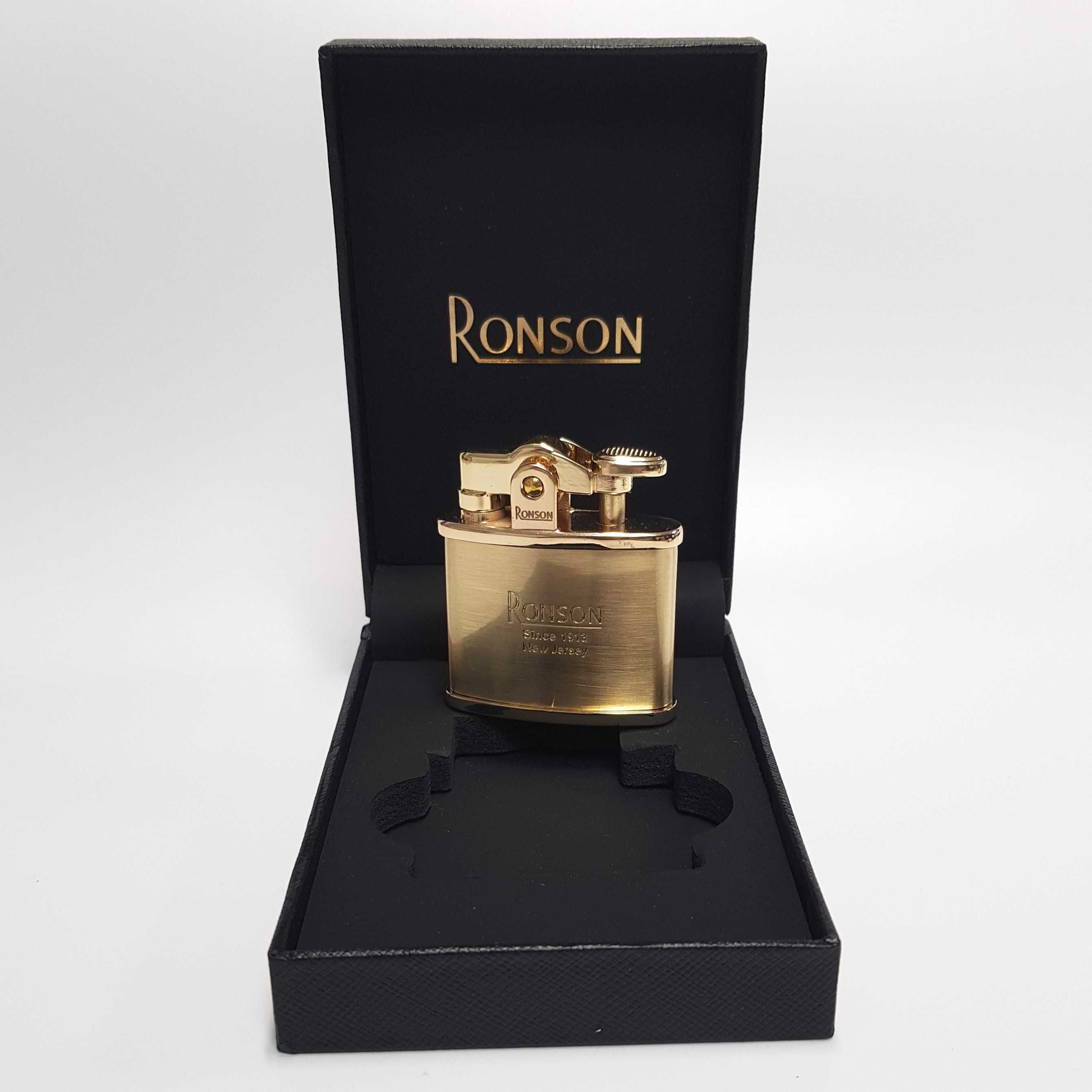 Zapalniczka benzynowa Ronson Standard, model 1943 klasyk retro - złota