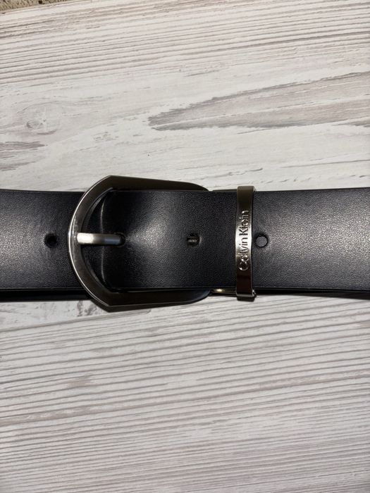 Оригінальний шкіряний ремінь Calvin Klein, чорний, розмір 110