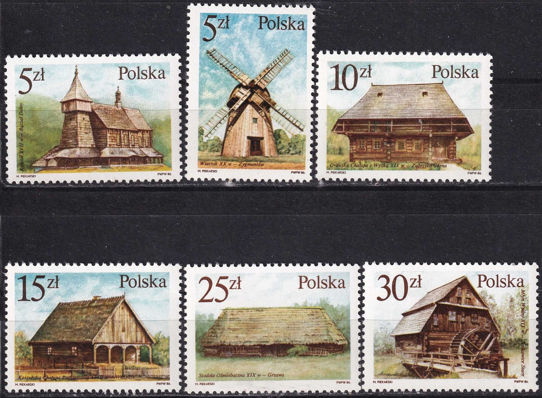 Polska 1986 fi.2912-17 cena 2,70 zł kat.2,50€