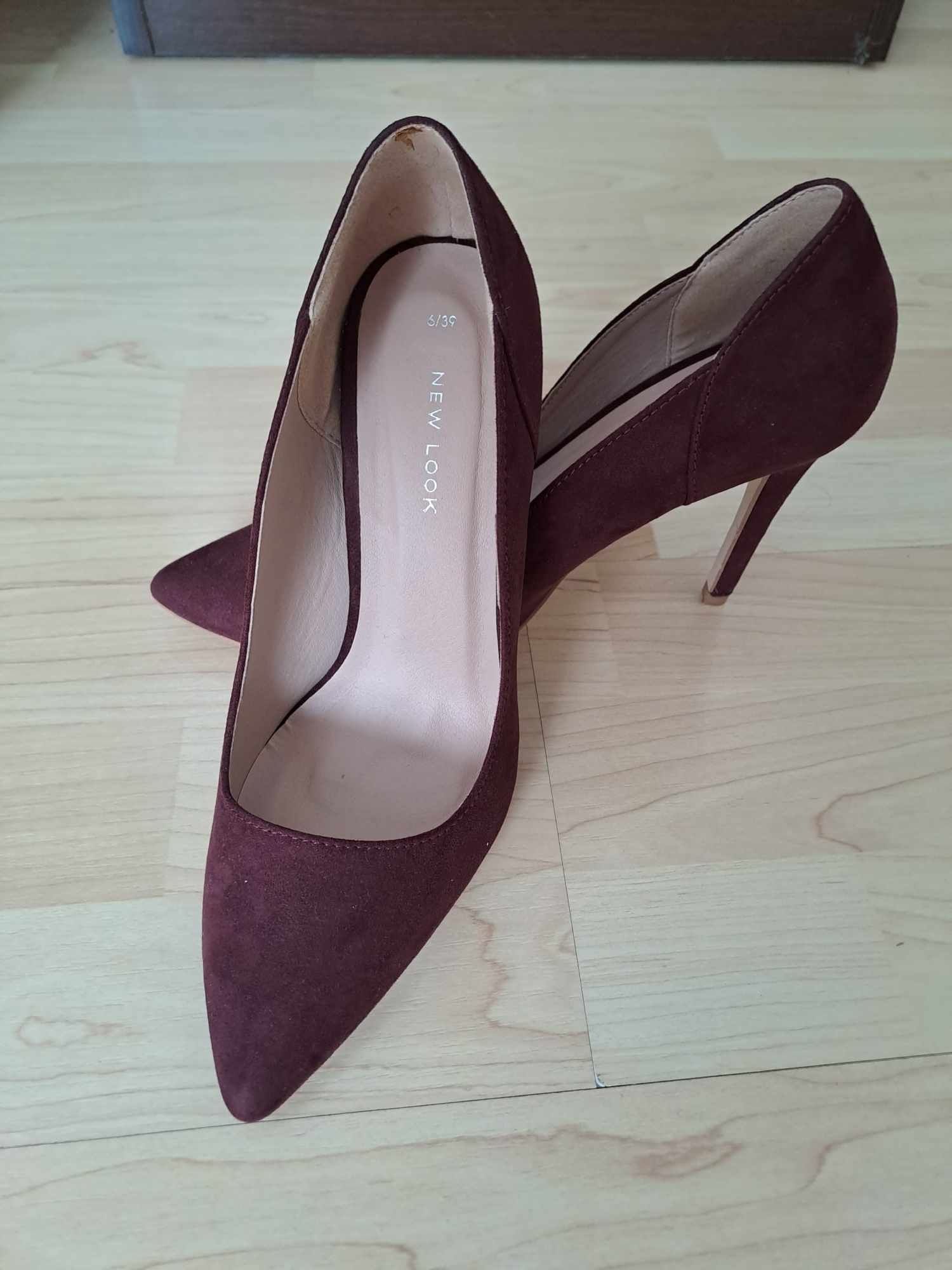 Buty Szpilki bordowe New Look rozmiar 39