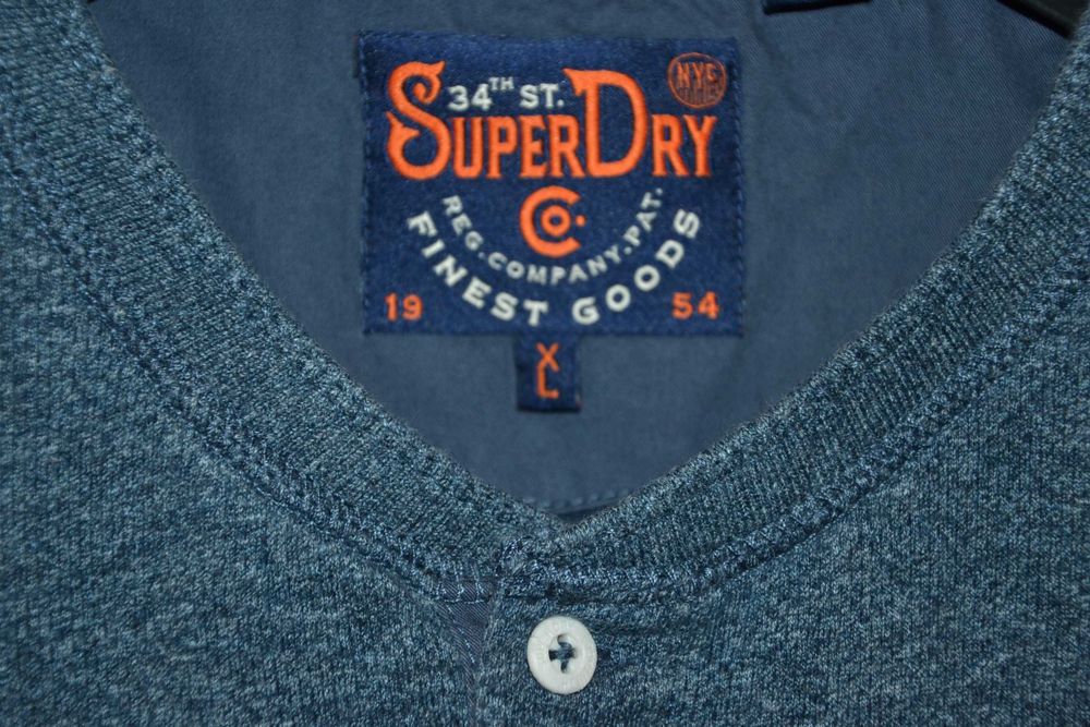 SuperDry Koszulka Damska Długi Rękaw XL Oryginalna Super Stan Bawełna