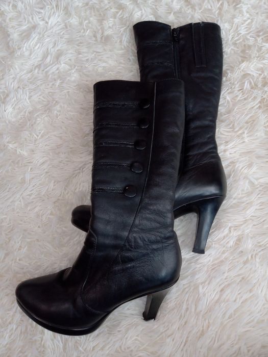 Чоботи жіночі зимові, шкіра , 38 розмір