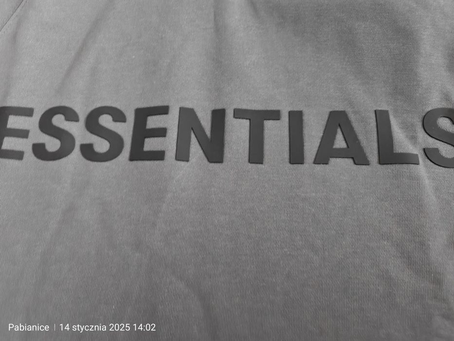 Bluza essentials Fear of god M bawełna szara nowa