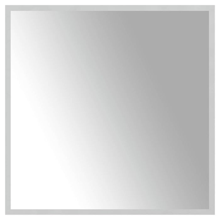 Lustro Łazienkowe LED 60x60 cm Przezroczyste IP65 z Interfejsem USB