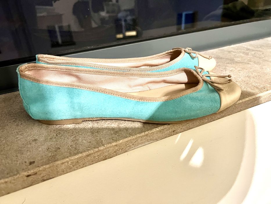 Desapego!! Sapatilha Gioseppo em tecido em verde/creme. NOVA!  Tam 40