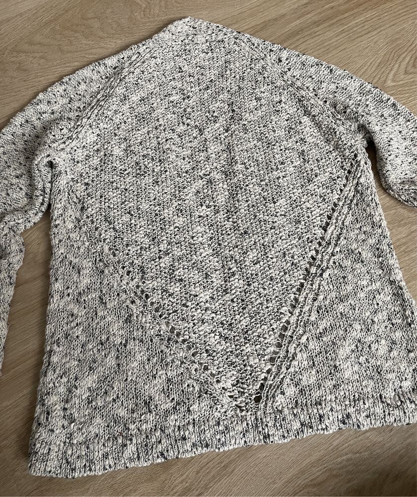 M&S Marks & Spencer / sweter kardigan boucle melanz / 36 S