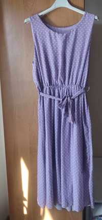 Fioletowa sukienka na ramiączka
