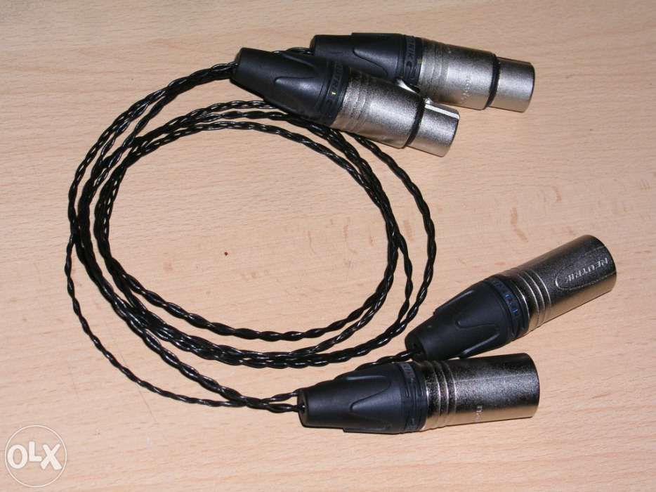 XLR interconnect cabo interligação audio em prata