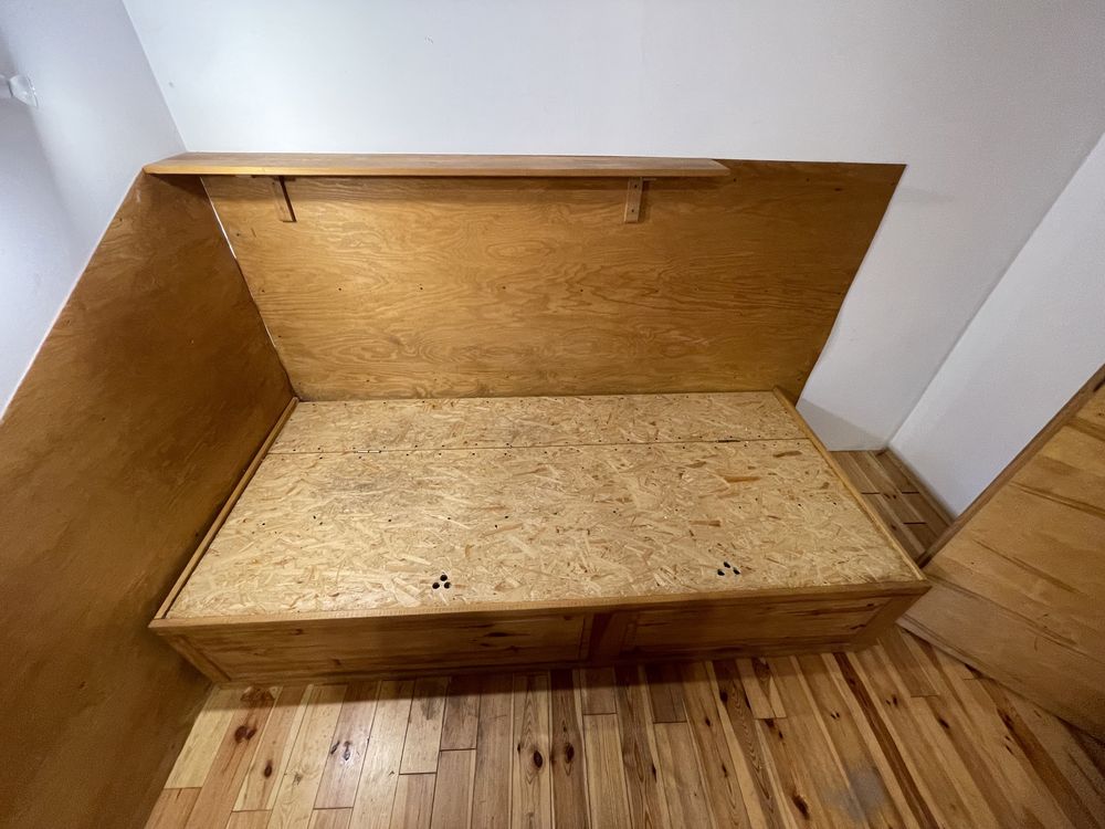 Łóżko drewniane skrzynia solidne MATERAC gratis
