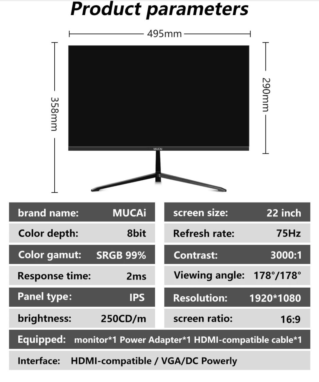 Продам игровой монитор 22"