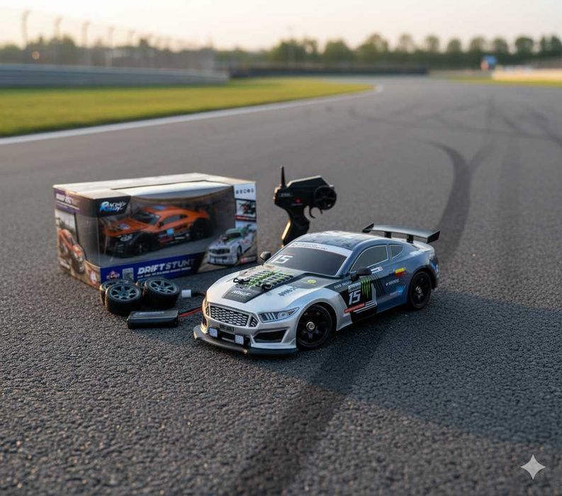 Машинка на радіоуправлінні 18км/год 29см 7,4V + 4 запаски для дрифта