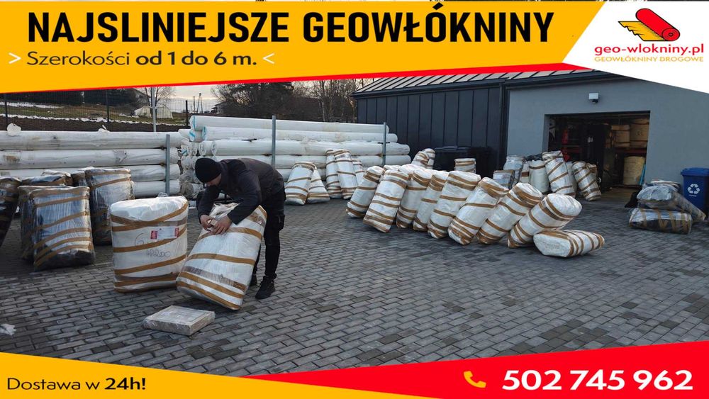 Geowłóknina Najsilniejsza PP Polipropylen od 1 do 6 geotkanina Drogowa