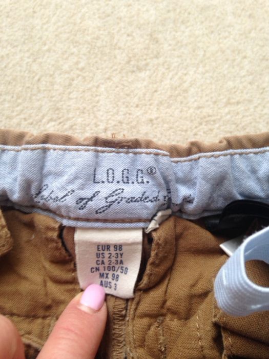 H&M LOGG spodnie eleganckie r. 98