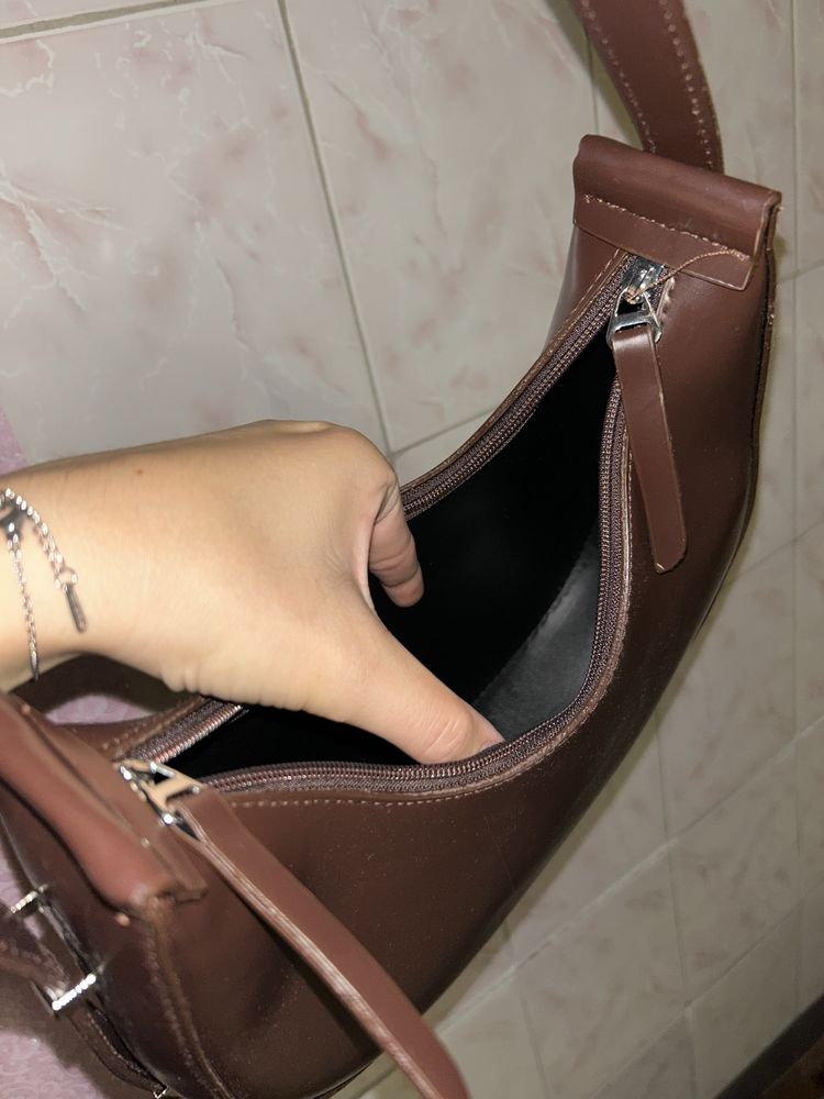 Сумка багет НОВА коричнева