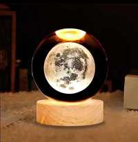 Кришталева Куля Місяць декор світильник подарунок