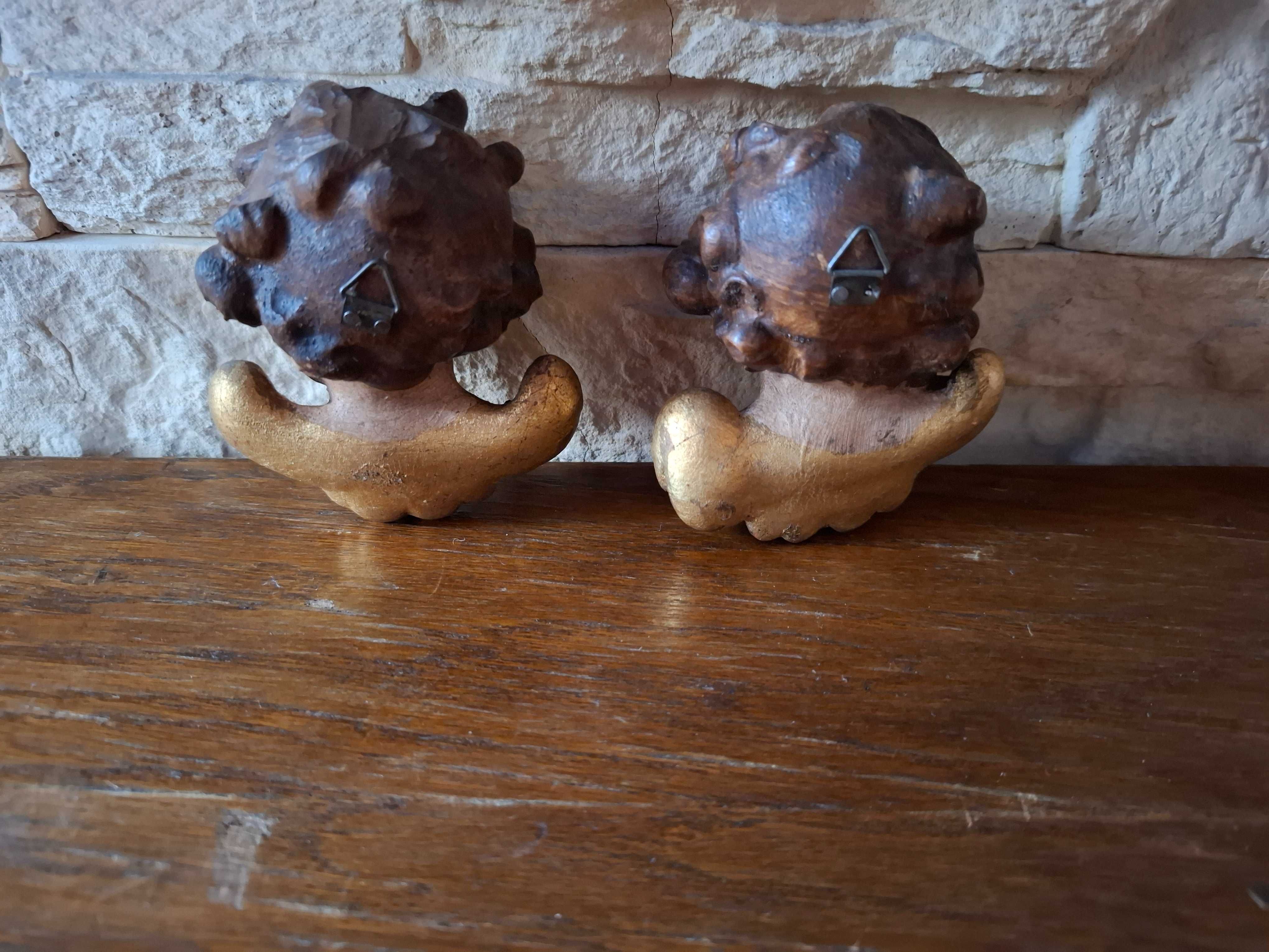 Aniołki Putto, Amorki w polichromii, rzeźba w drewnie