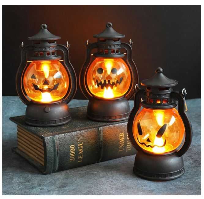 Zestaw 3 latarni/lampionów na Halloween w kształcie dyni